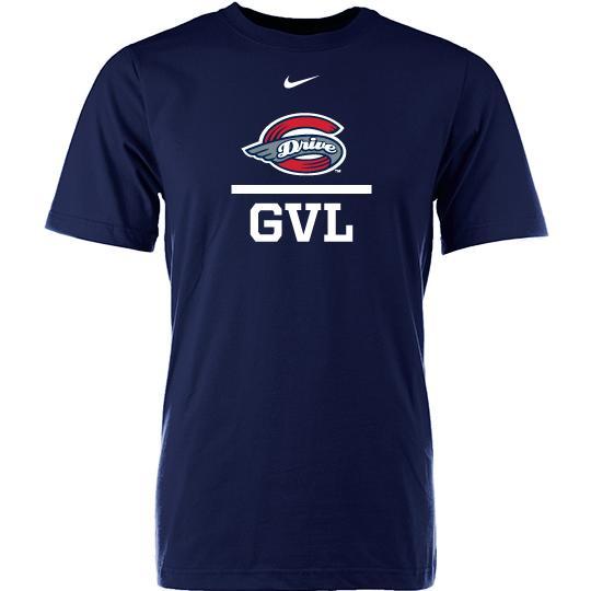 Greenville Drive Nike Navy Cotton GVL Tee