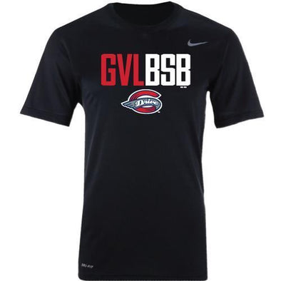 Greenville Drive Nike Men's Black Drifit GVL Tee
