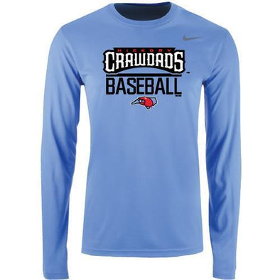 Hickory Crawdads Nike Poly Top L/S