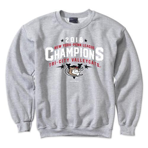 Tri-City ValleyCats 2018 NYPL Champions Crewneck Sweatshirt