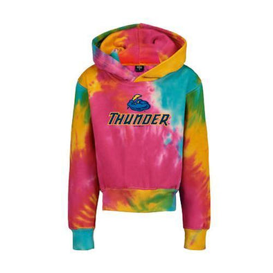 Trenton Thunder Youth Classic Fleece Tie Dye Hood - Rainbow