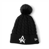 KNIT BLACK W/WHITE RC CAP