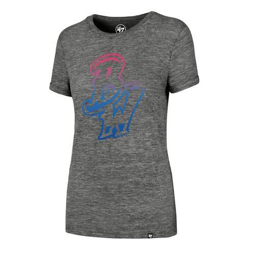 Pensacola Blue Wahoos 47 Women's Vintage Grey Tee