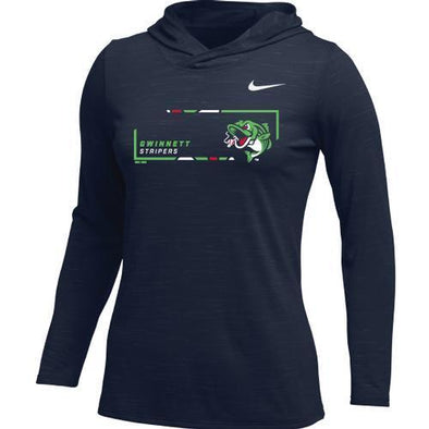 Gwinnett Stripers Nike Women's Legend Veneer Hoodie- Navy