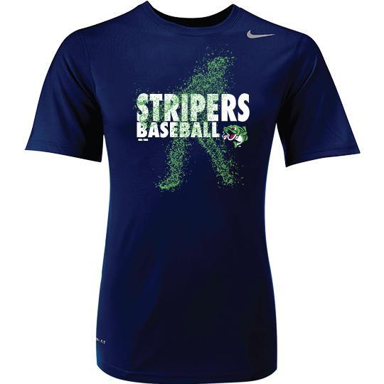 Gwinnett Stripers Youth Nike Baseball Player Legend Tee- Navy
