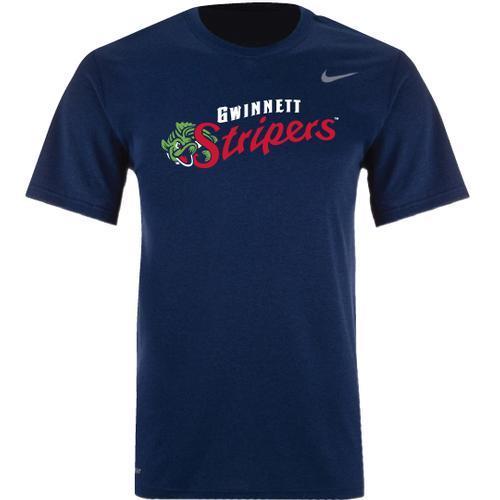 Gwinnett Stripers Nike Primary logo Short Sleeve Legend Tee- Navy