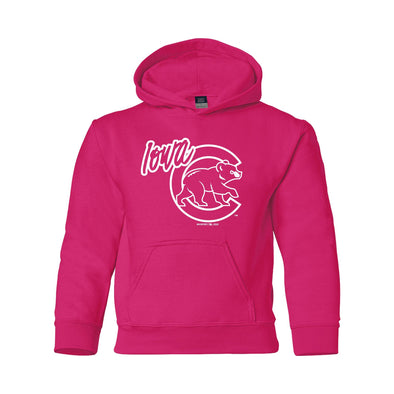 Iowa Cubs Youth Classic Hoodie, Hot Pink