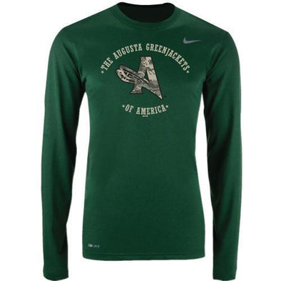 Augusta GreenJackets Nike Military Camo Long-Sleeve Legend Tee