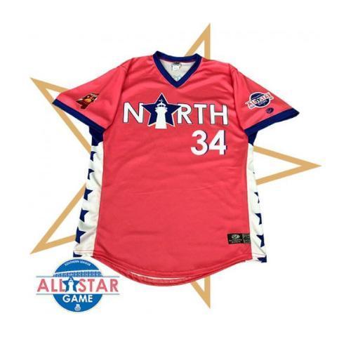 Biloxi Shuckers Jersey-ASG North Not Worn #34