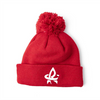 KNIT RED W/WHITE RC CAP