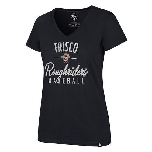 47 Brand RoughRiders Women's Metallic Script V-Neck Tee