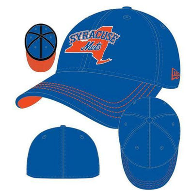 Syracuse Mets NE Royal Orange Stitching 3930