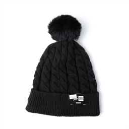 KNIT BLACK W/WHITE RC CAP