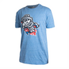 SHORT SLEEVE ROYAL ADULT PRIMARY DISTRESSED TEE