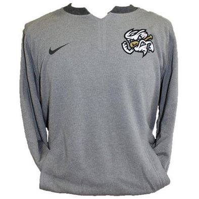Omaha Storm Chasers Men's Nike Grey 3/4 Flux Crewneck