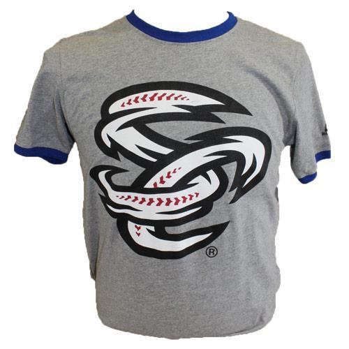 Omaha Storm Chasers Men's Russell Grey/Royal Ringer Tee