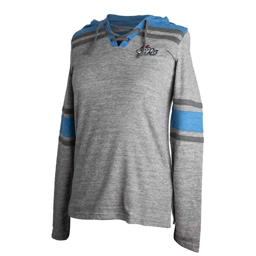 Antigua Ladies Long Sleeve Blue Grey Hoodie Home