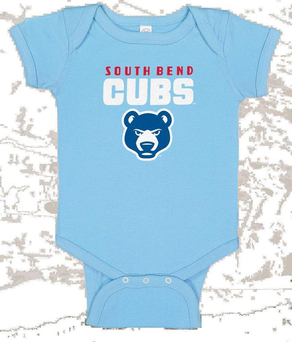 South Bend Cubs Baby Blue Onesie