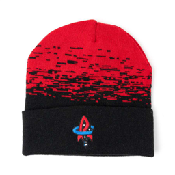 KNIT CAP RED/BLACK STATIC RC TAIL