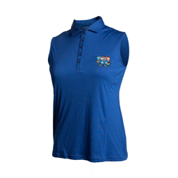 WOMEN'S SLEEVELESS ROYAL POLO FLAG TOP