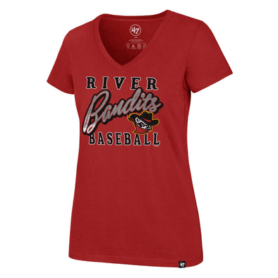 Quad Cities River Bandits '47 Brand Women's Glint Script Tee