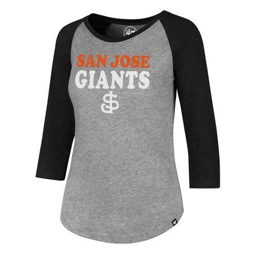 San Jose Giants 47 Brand Women's Club Raglan Tee