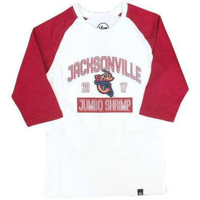 Jacksonville Jumbo Shrimp '47 Youth 3/4 Raglan Tee