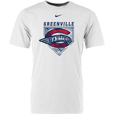 Greenville Drive Nike White Plate Logo Tee