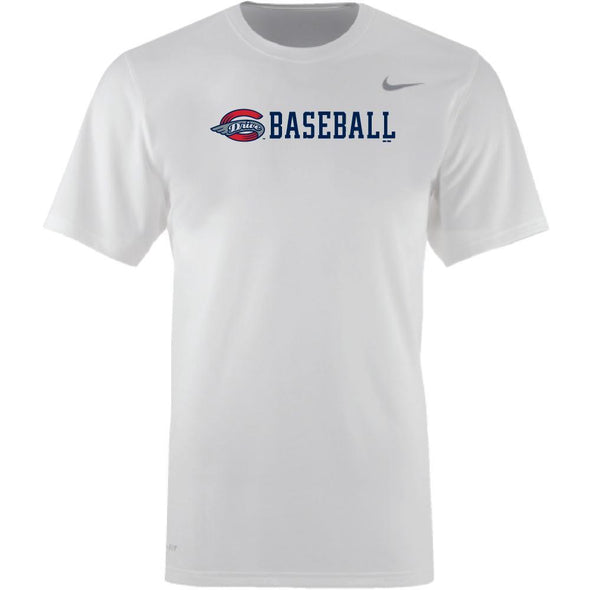 Greenville Drive Nike Drifit White Logo Baseball Tee