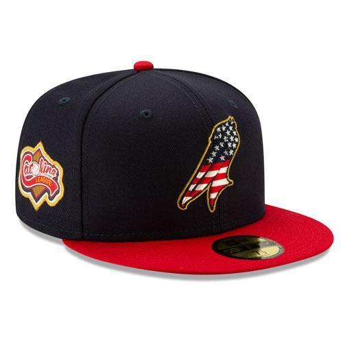 MYRTLE BEACH PELICANS 2019 MYRTLE BEACH PELICANS STARS AND STRIPES 59FIFTY CAP