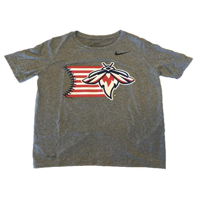 Columbia Fireflies Youth Grey 4th of July Tee