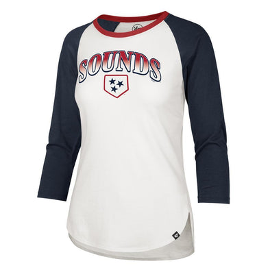 Nashville Sounds '47 Brand Women's Sandstone Arch Fade Splitter Raglan