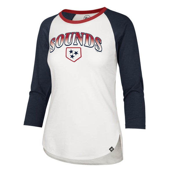 Nashville Sounds '47 Brand Women's Sandstone Arch Fade Splitter Raglan