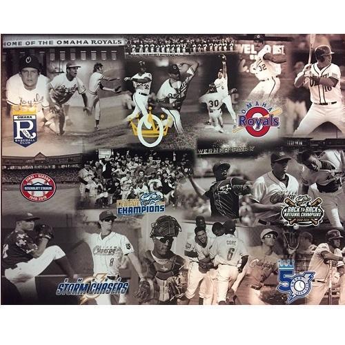 Omaha Storm Chasers 50th Season Player Logo Print