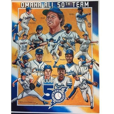 Omaha Storm Chasers 50th Season Player Print
