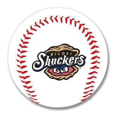 Biloxi Shuckers Ball-White Logo