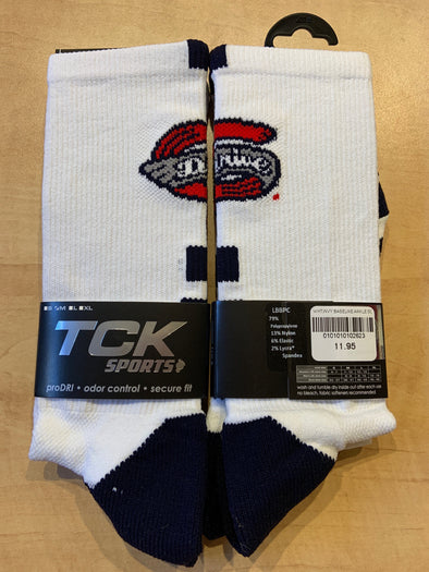 Greenville Drive OC Sport White Baseline Sock