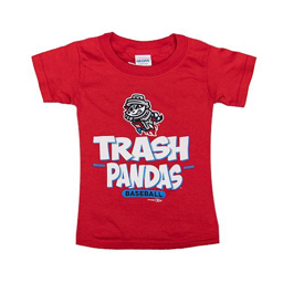 Toddler Red Trash Panda Baseball Tee