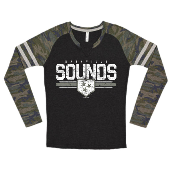 Nashville Sounds Women's Long Sleeve Camo & Smoke Speil Shirt