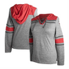 Antigua Ladies Red/Grey Primary Hoodie