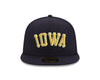 Iowa Oaks Official On-Field Cap, Navy/Gold