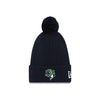 NEW ERA STRIPERS NAVY KNIT POM HAT