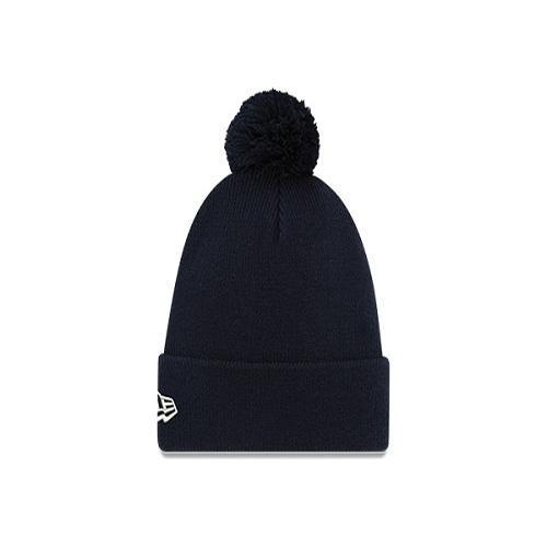NEW ERA STRIPERS NAVY KNIT POM HAT