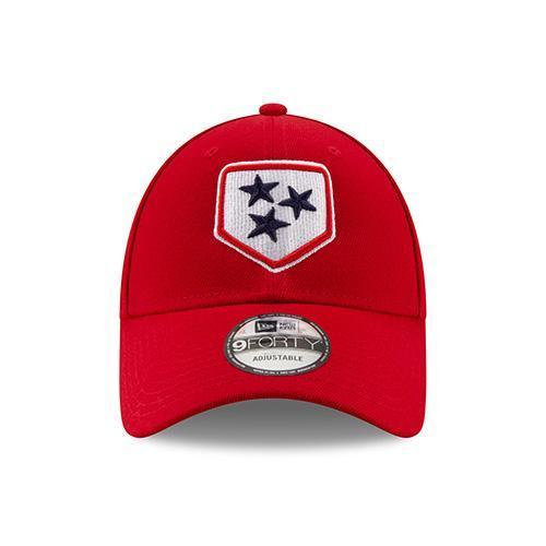 Nashville Sounds New Era 940 Red Plate Logo Hat