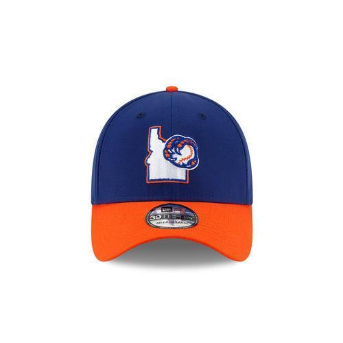 MEN'S BOISE HAWKS BLUE AND ORANGE STATE LOGO 39THIRTY CAP