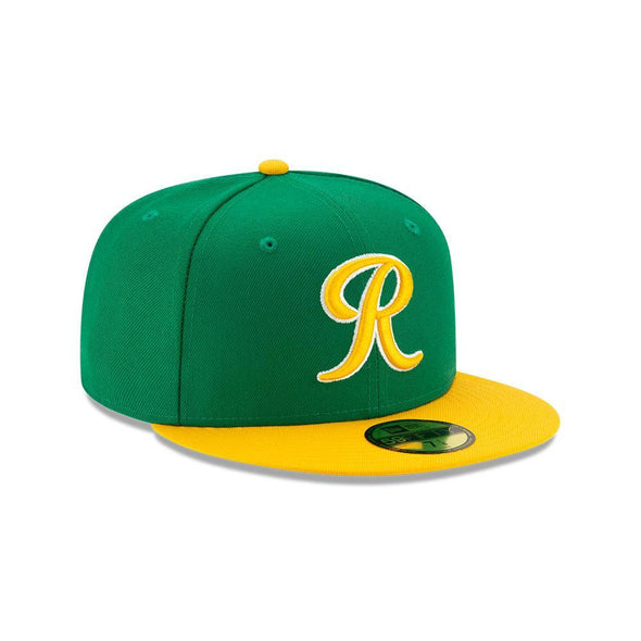 Tacoma Rainiers 59Fifty Green and Yellow R Cap