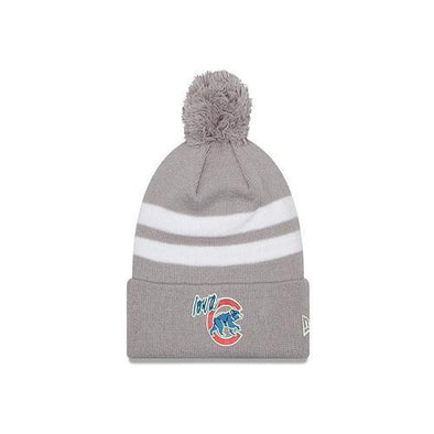 Iowa Cubs Two Tone Topstripe Knit Pom, Gray