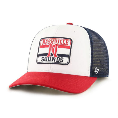 Nashville Sounds '47 Brand Navy & Red Evoke N Logo Hat