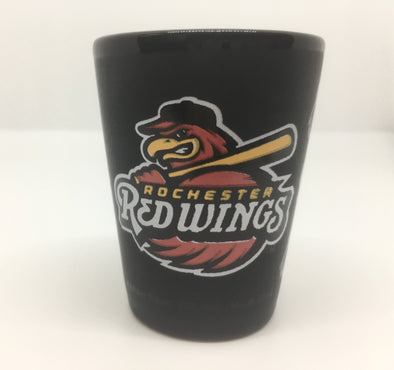 Rochester Red Wings Black Matte Shot Glass