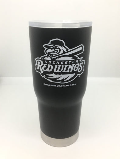 Rochester Red Wings Black Matte Travel Tumbler